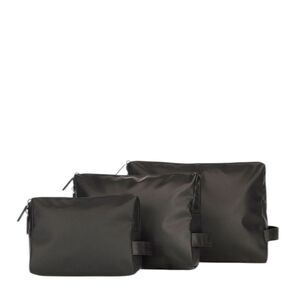 Calpak Water Resistant Zip Pouch Set (3 Pieces) in Black NEW